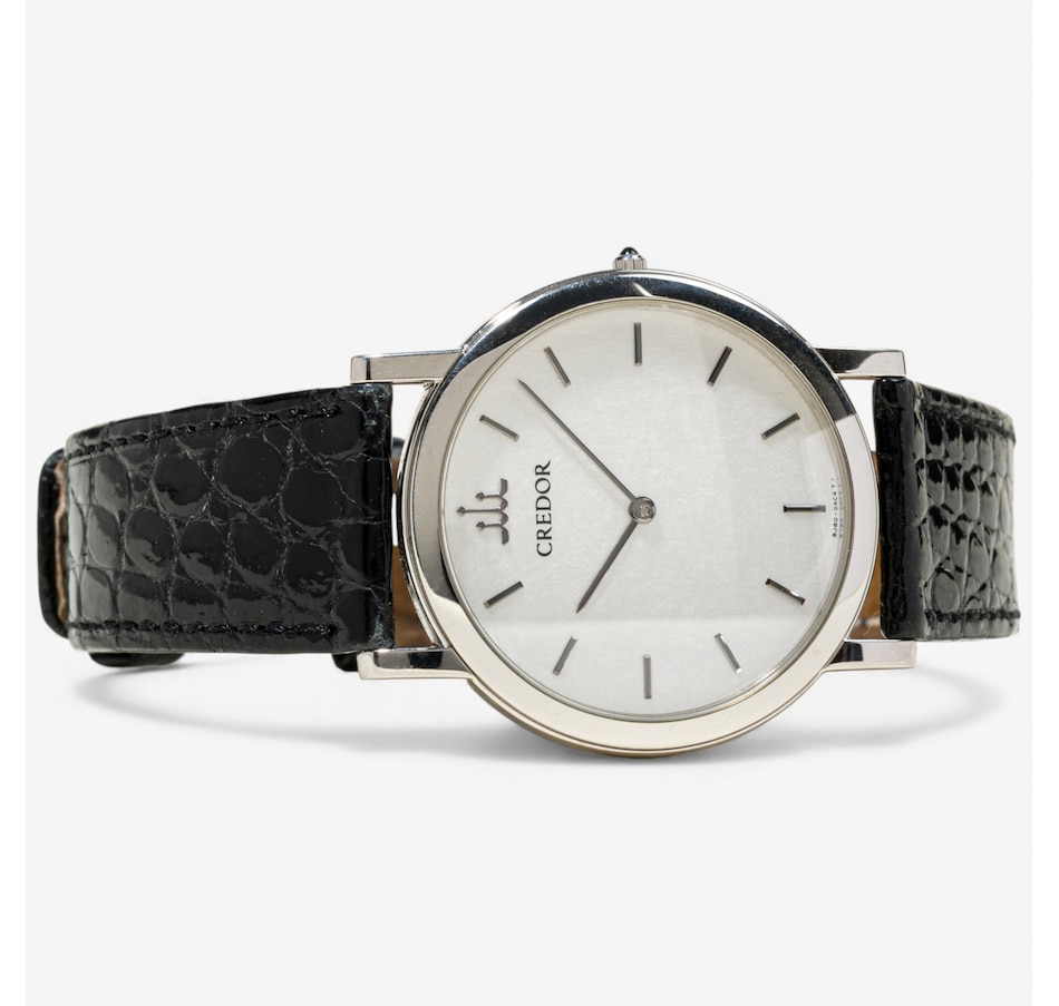 Image 747889_ALTMORE2.jpg, Product 747-889 / Price $8,995.00, Estate Originals Platinum Seiko Credor Quartz Wristwatch from Estate Originals on TSC.ca's Jewellery department