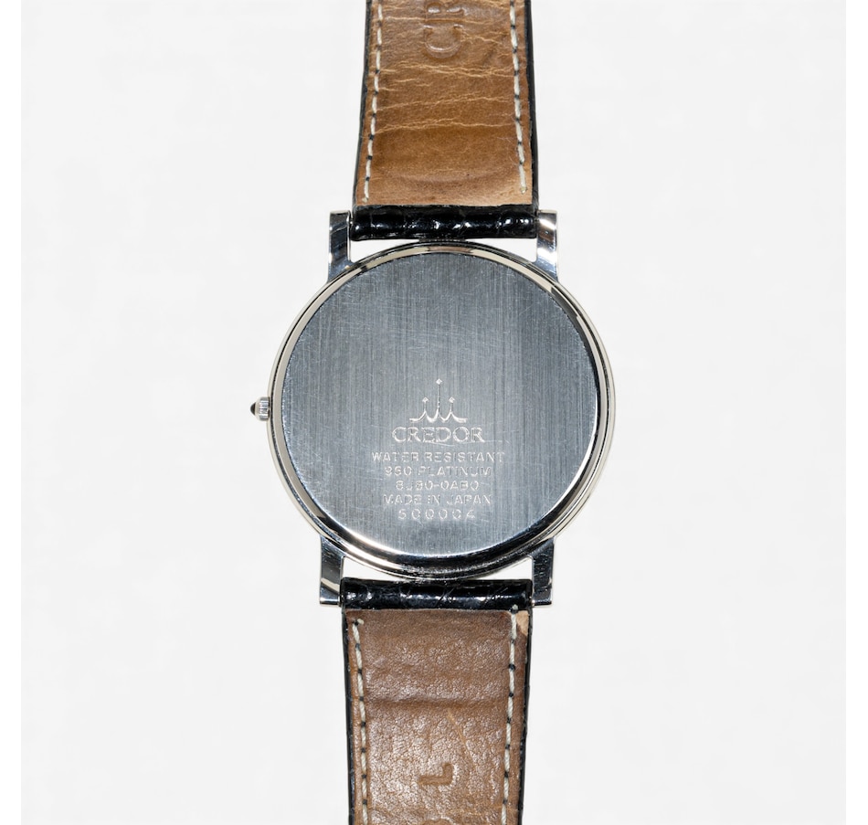 Image 747889_ALTMORE5.jpg, Product 747-889 / Price $8,995.00, Estate Originals Platinum Seiko Credor Quartz Wristwatch from Estate Originals on TSC.ca's Jewellery department