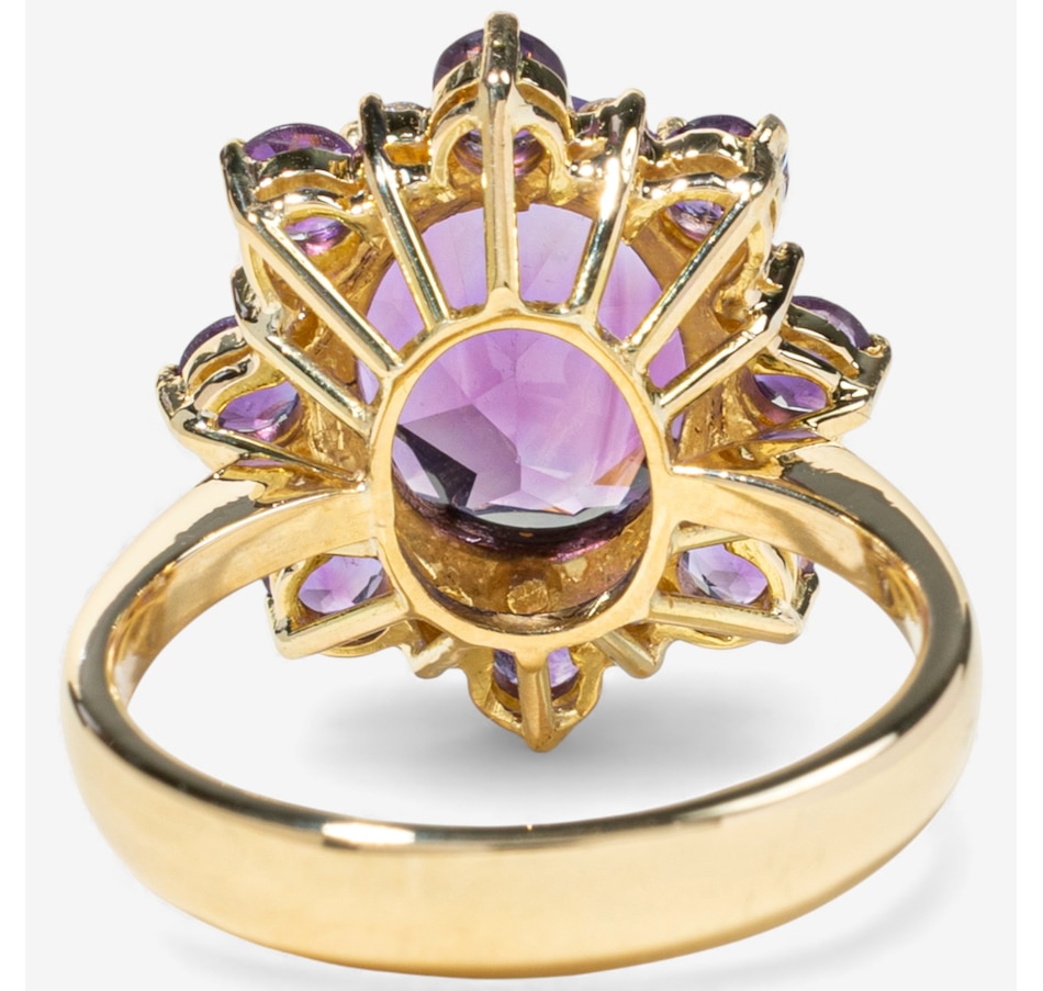 Image 747897_ALTMORE3.jpg, Product 747-897 / Price $2,995.00, Estate Originals 18K Yellow Gold Amethyst and Diamond Cluster Ring from Estate Originals on TSC.ca's Jewellery department
