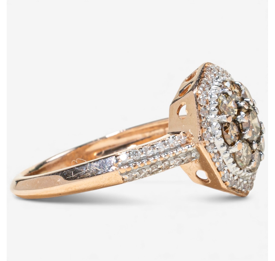 Image 747908_ALTMORE2.jpg, Product 747-908 / Price $1,995.00, Estate Originals 14K Rose Gold Fancy Champagne and White Diamond Halo Ring from Estate Originals on TSC.ca's Jewellery department