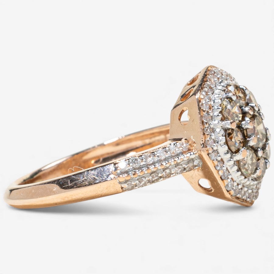Image 747908_ALTMORE2.jpg, Product 747-908 / Price $1,995.00, Estate Originals 14K Rose Gold Fancy Champagne and White Diamond Halo Ring from Estate Originals on TSC.ca's Jewellery department