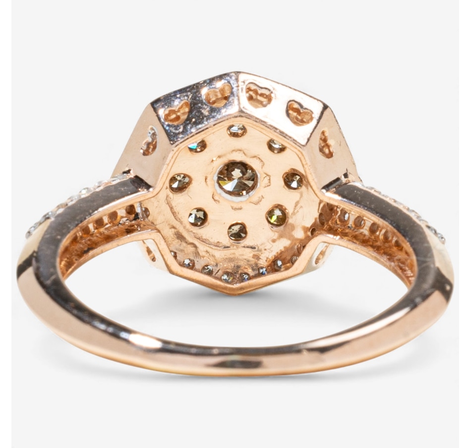 Image 747908_ALTMORE3.jpg, Product 747-908 / Price $1,995.00, Estate Originals 14K Rose Gold Fancy Champagne and White Diamond Halo Ring from Estate Originals on TSC.ca's Jewellery department