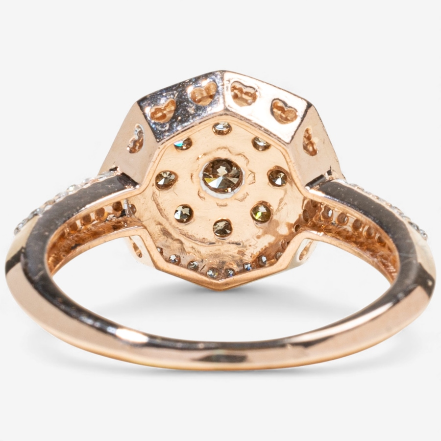 Image 747908_ALTMORE3.jpg, Product 747-908 / Price $1,995.00, Estate Originals 14K Rose Gold Fancy Champagne and White Diamond Halo Ring from Estate Originals on TSC.ca's Jewellery department