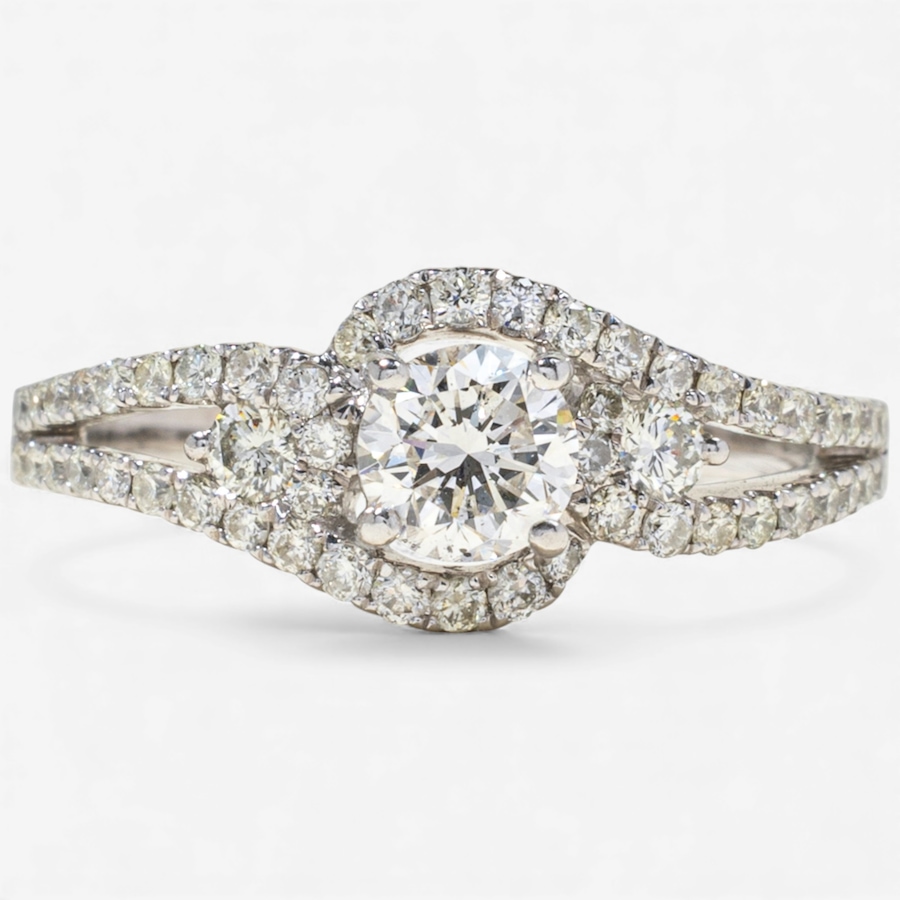 Image 747911.jpg, Product 747-911 / Price $2,995.00, Estate Originals 14K White Gold 1.02-Carat Fancy Design Swirl Diamond Ring from Estate Originals on TSC.ca's Jewellery department