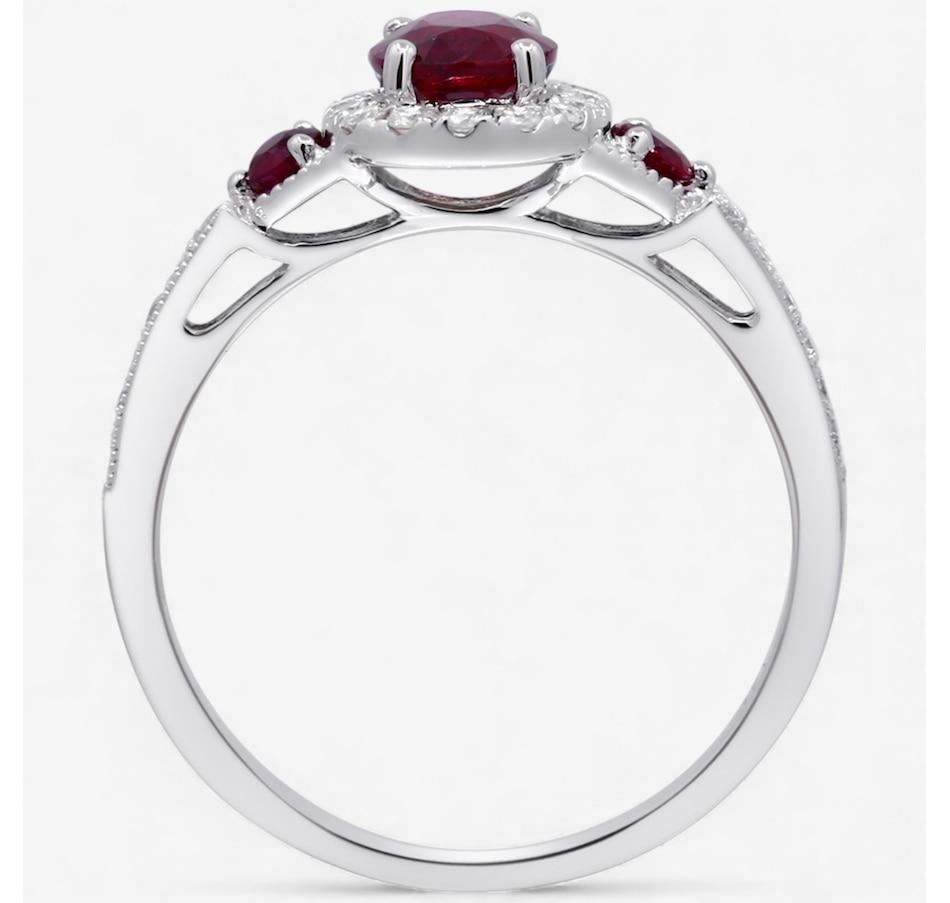 Image 747923_ALTMORE2.jpg, Product 747-923 / Price $1,999.99, 14K White Gold Ruby and Diamond Halo Ring from The Vault on TSC.ca's Jewellery department