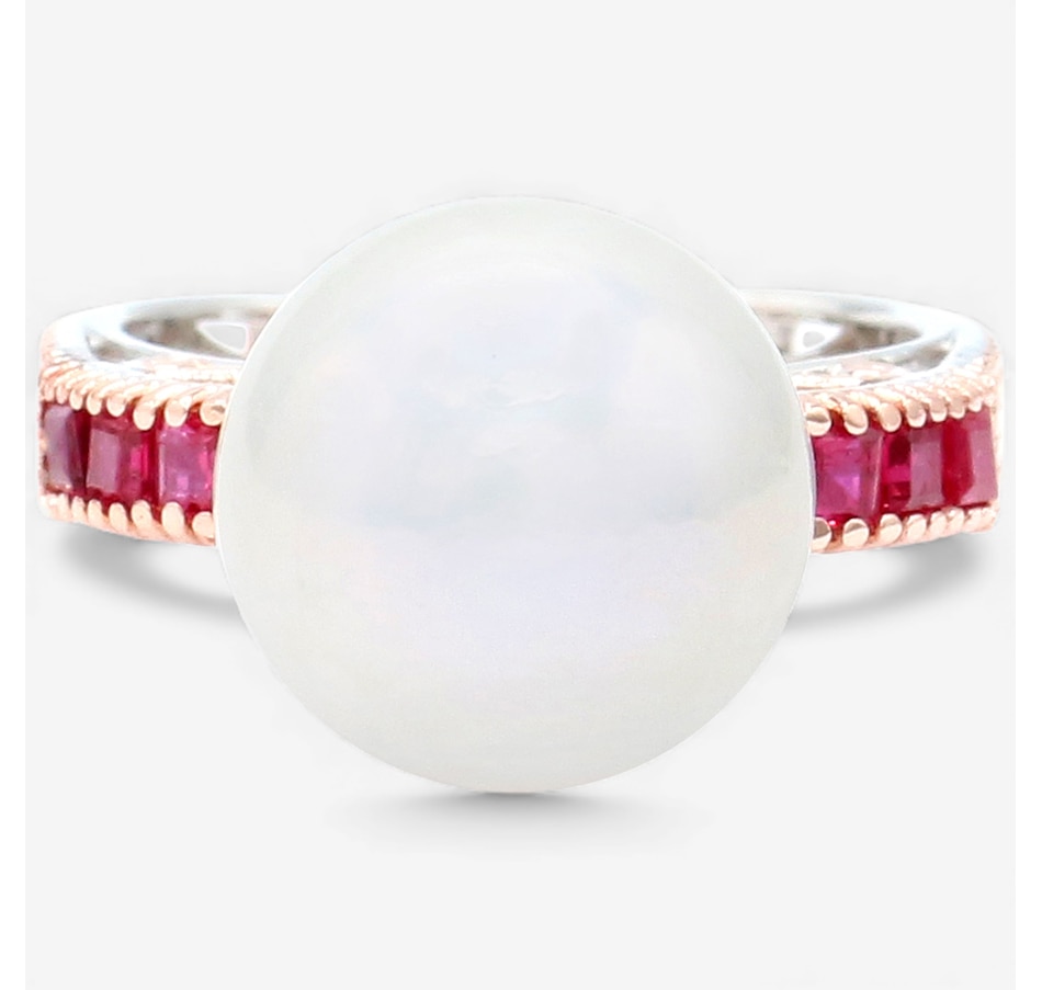 Image 747946_RBY.jpg, Product 747-946 / Price $289.99, Gems En Vogue Palladium Silver Edison White Pearl & Gems Ring from Gems En Vogue on TSC.ca's Jewellery department
