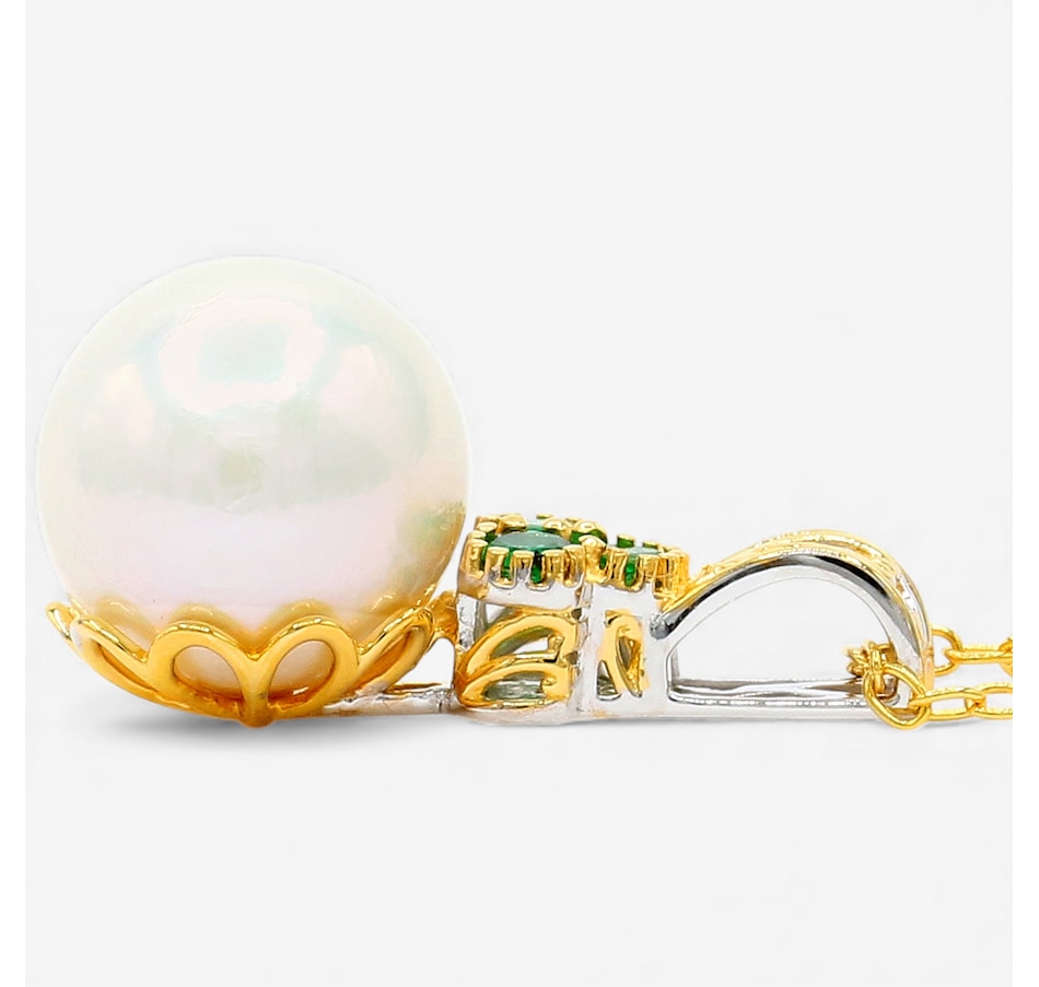 Image 747947_ALTMORE1.jpg, Product 747-947 / Price $289.99, Gems En Vogue Palladium Silver Edison White Pearl & Gems Pendant With Chain from Gems En Vogue on TSC.ca's Jewellery department