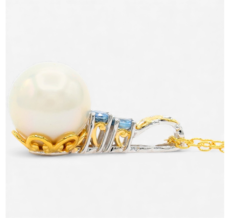 Image 747947_ALTMORE3.jpg, Product 747-947 / Price $289.99, Gems En Vogue Palladium Silver Edison White Pearl & Gems Pendant With Chain from Gems En Vogue on TSC.ca's Jewellery department