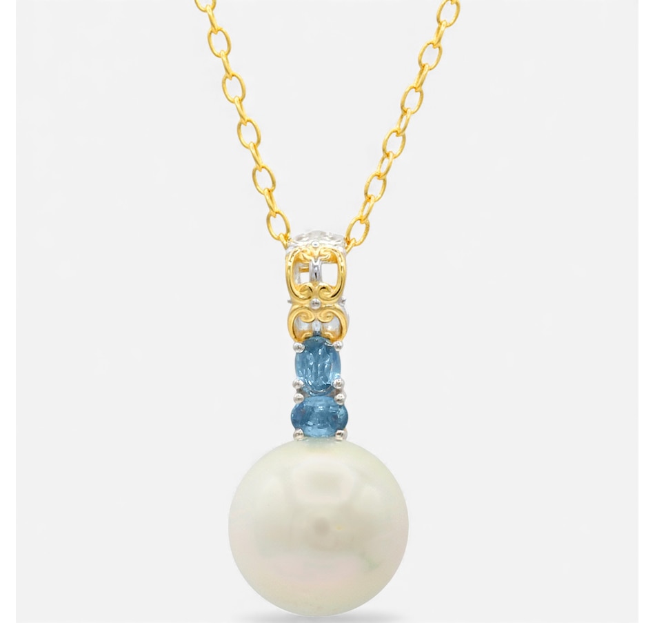 Image 747947_BSA.jpg, Product 747-947 / Price $289.99, Gems En Vogue Palladium Silver Edison White Pearl & Gems Pendant With Chain from Gems En Vogue on TSC.ca's Jewellery department
