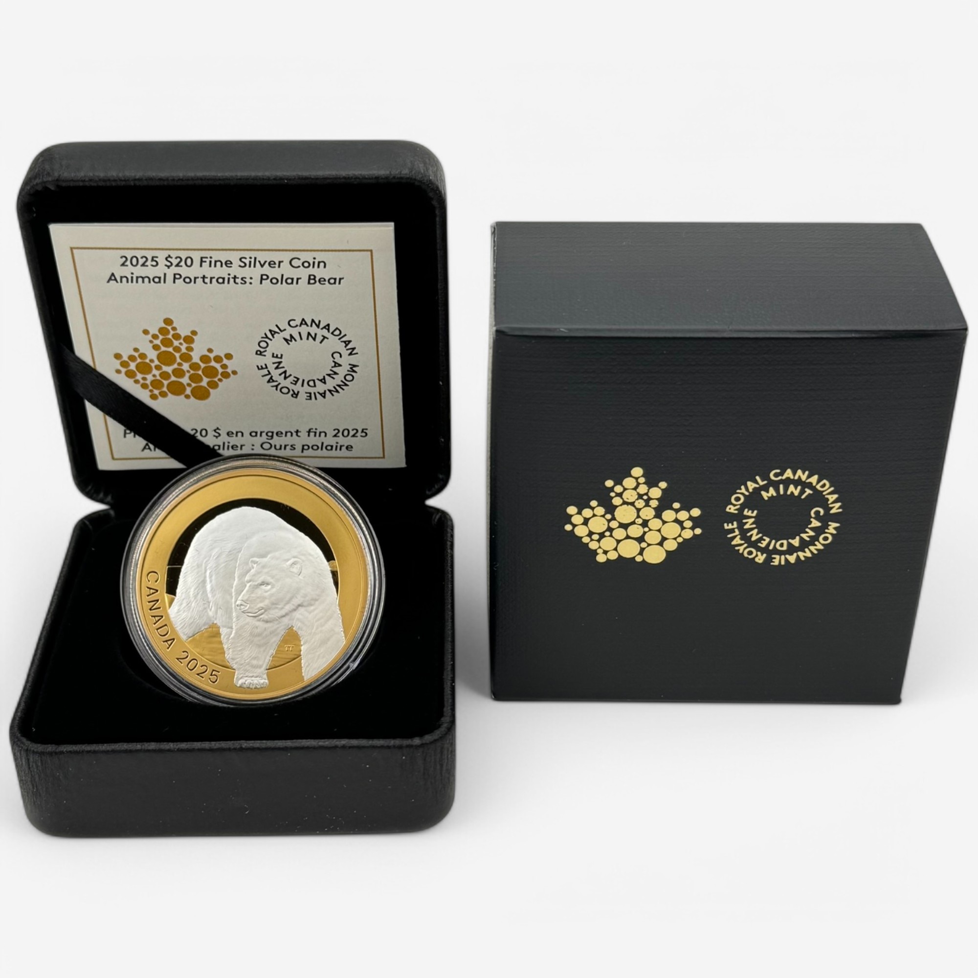 2025 $20 Animal Portraits: Polar Bear One-Ounce Fine Silver