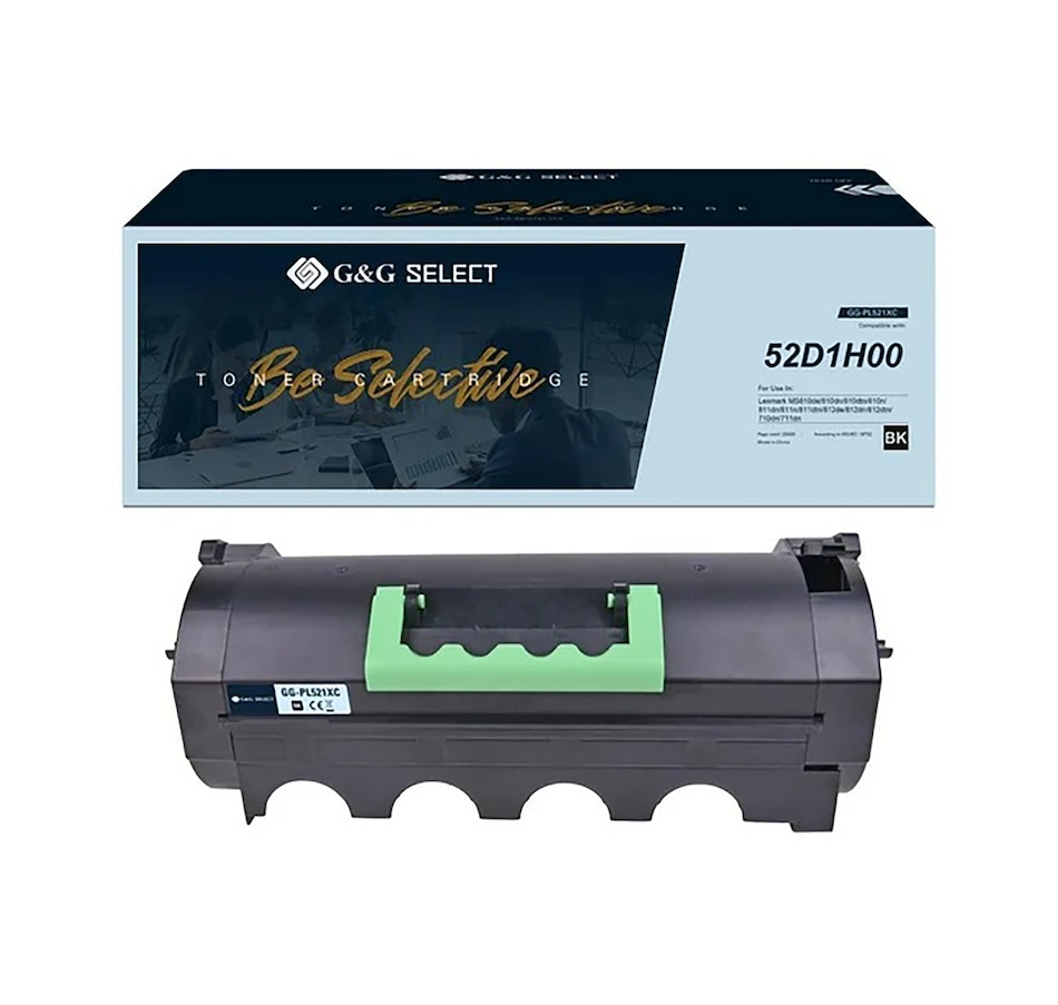 Image 747994.jpg, Product 747-994 / Price $157.75, G&G Select Compatible Toner Cartridge Replacement for Lexmark (52D1H00, black) from G&G on TSC.ca's Electronics department