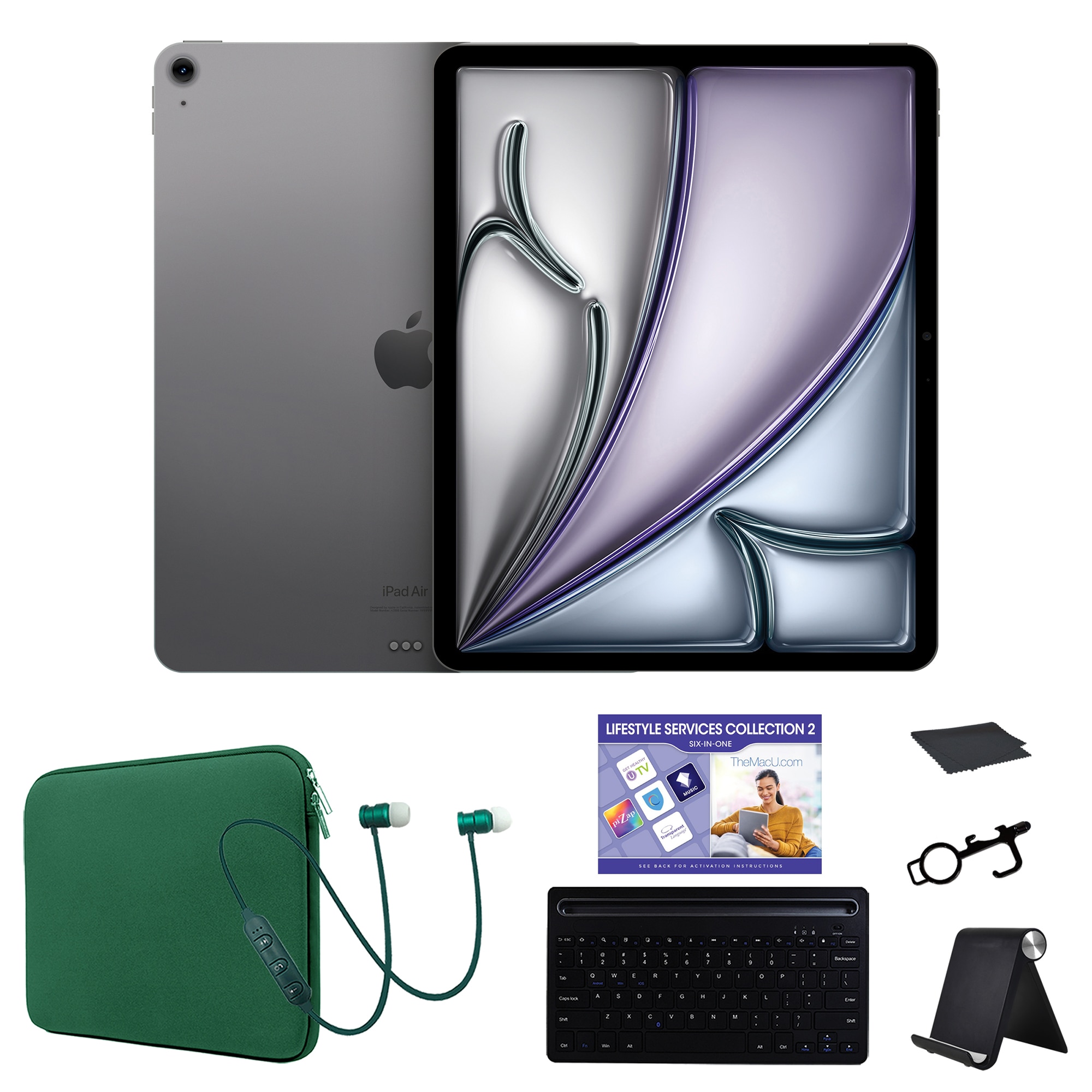 Apple iPad Air シルバー + Apple Pencil HOU Pencil for iPad Air 13/11 2024, Quick Undo & Eraser, Hidden