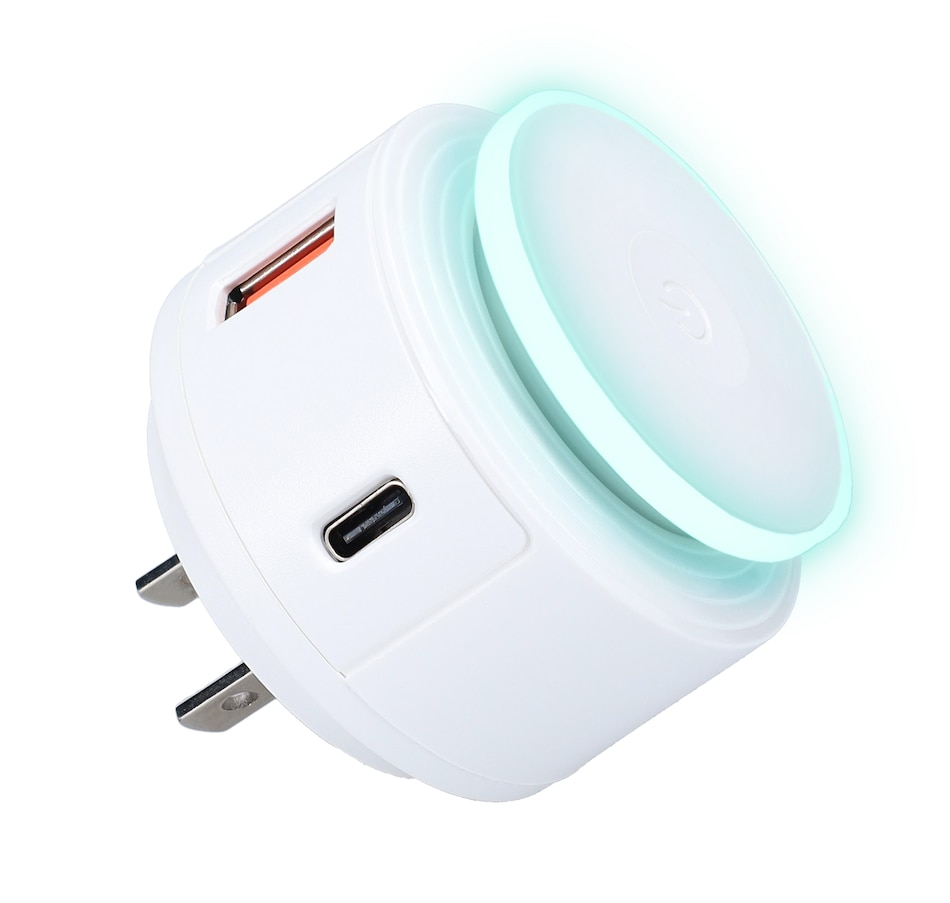 Image 748096.jpg, Product 748-096 / Price $24.99, Amaze PD 20W Dual-Port Wall Charger Multicoloured LED from Amaze on TSC.ca's Electronics department