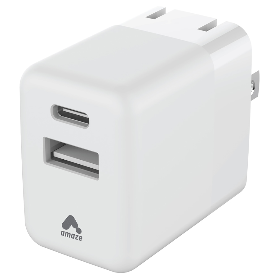 Image 748097.jpg, Product 748-097 / Price $24.99, Amaze PD 20W Dual-Port Wall Charger (White) from Amaze on TSC.ca's Electronics department