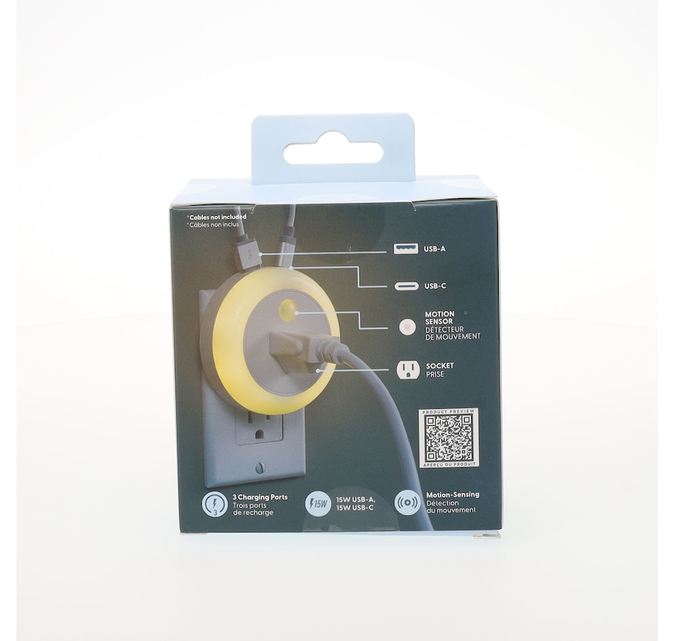 Image 748100_ALTMORE4.jpg, Product 748-100 / Price $19.99, Amaze Extension Port Motion Detection Night Light from Amaze on TSC.ca's Home & Garden department