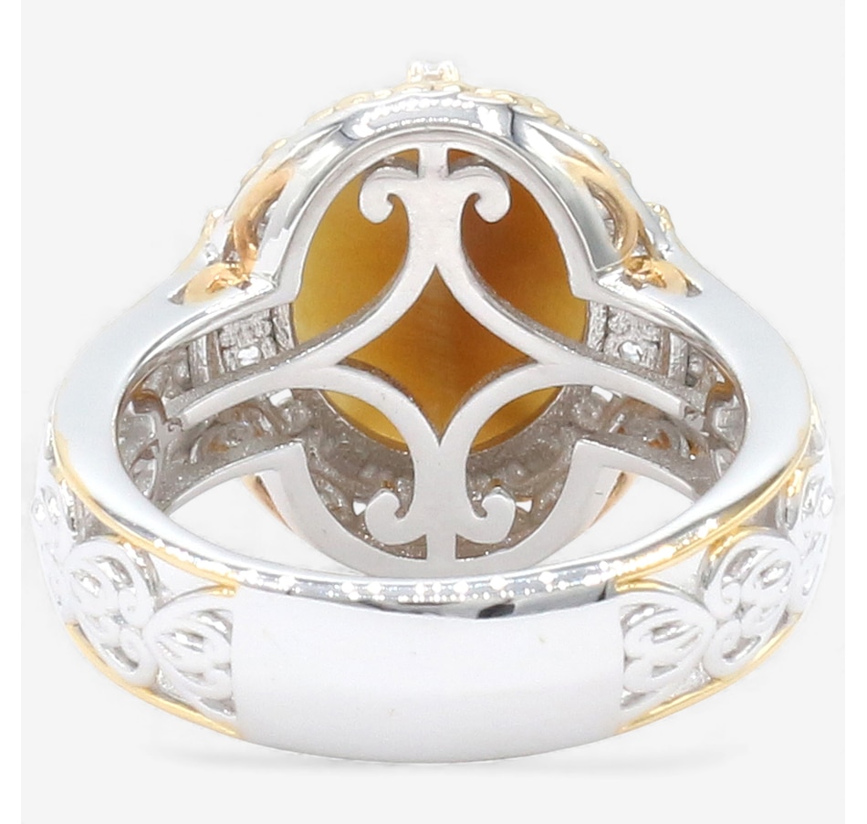Image 748120_ALTMORE2.jpg, Product 748-120 / Price $289.99, Gems en Vogue Palladium Silver Cat's Eye Quartz and White Zircon Ring from Gems En Vogue on TSC.ca's Jewellery department