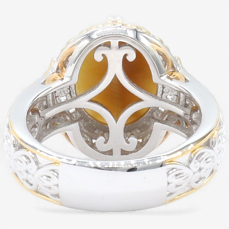 Image 748120_ALTMORE2.jpg, Product 748-120 / Price $289.99, Gems en Vogue Palladium Silver Cat's Eye Quartz and White Zircon Ring from Gems En Vogue on TSC.ca's Jewellery department