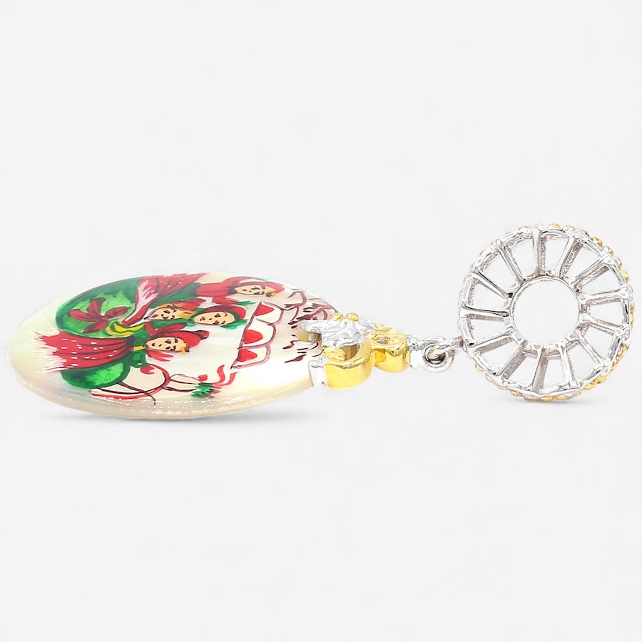 Image 748135_ALTMORE1.jpg, Product 748-135 / Price $169.99, Gems en Vogue Palladium Silver Painted Shell Charm - Sleigh Ride from Gems En Vogue on TSC.ca's Jewellery department