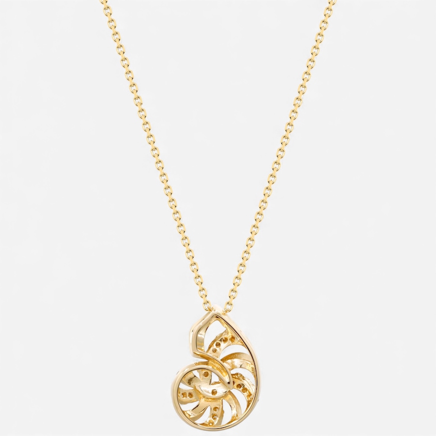 Image 748148_ALTMORE2.jpg, Product 748-148 / Price $1,399.99, 14K Yellow Gold 0.13ctw Diamond Seashell Pendant with Chain from Diamond Show on TSC.ca's Jewellery department