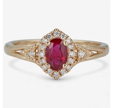 Cirari 10K Yellow Gold Ruby Ring