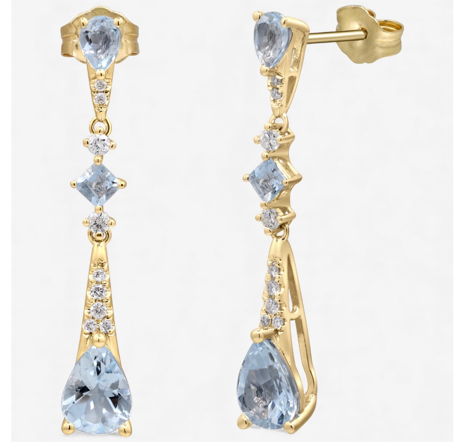 Image 748179_ALTMORE1.jpg, Product 748-179 / Price $1,199.99, Cirari 10K Yellow Gold Aquamarine Dangle Earrings from Cirari on TSC.ca's Jewellery department