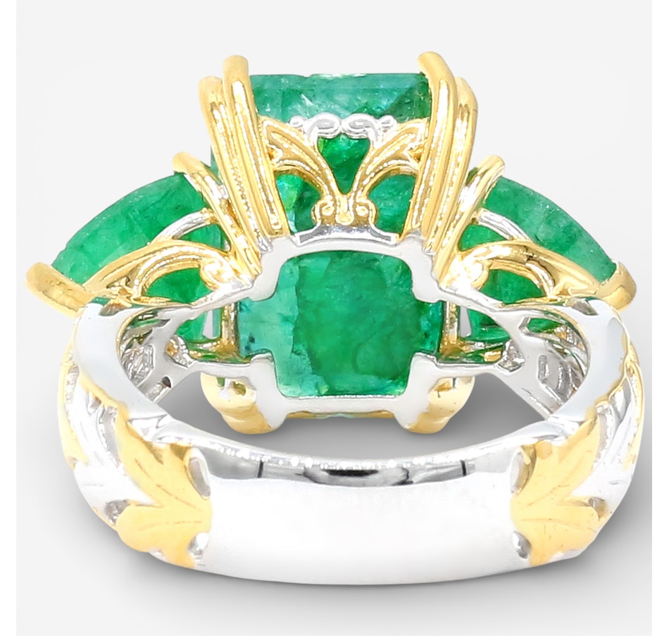 Image 748187_ALTMORE2.jpg, Product 748-187 / Price $219.99, Gems en Vogue Palladium Silver Zambian Emerald Three Stone Ring from Gems En Vogue on TSC.ca's Jewellery department