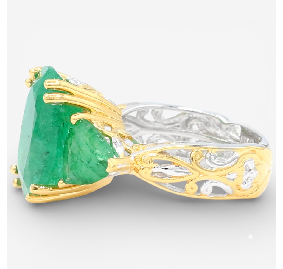Image 748187_ALTMORE3.jpg, Product 748-187 / Price $219.99, Gems en Vogue Palladium Silver Zambian Emerald Three Stone Ring from Gems En Vogue on TSC.ca's Jewellery department