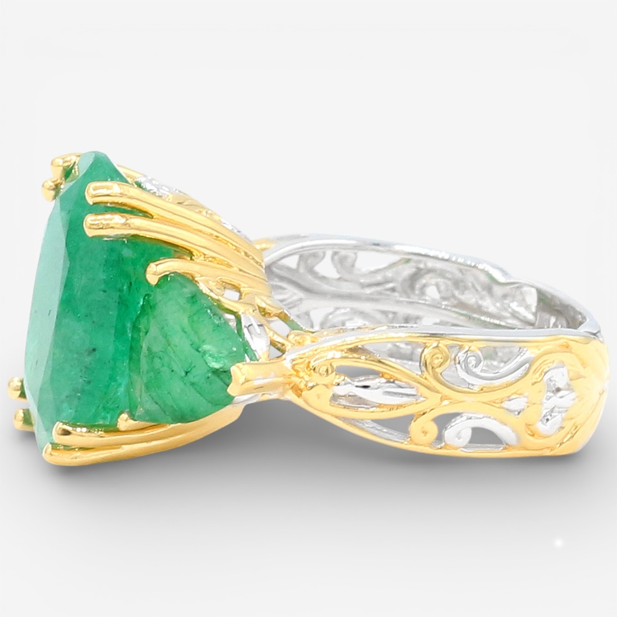 Image 748187_ALTMORE3.jpg, Product 748-187 / Price $449.99, Gems en Vogue Palladium Silver Zambian Emerald Three Stone Ring from Gems En Vogue on TSC.ca's Jewellery department