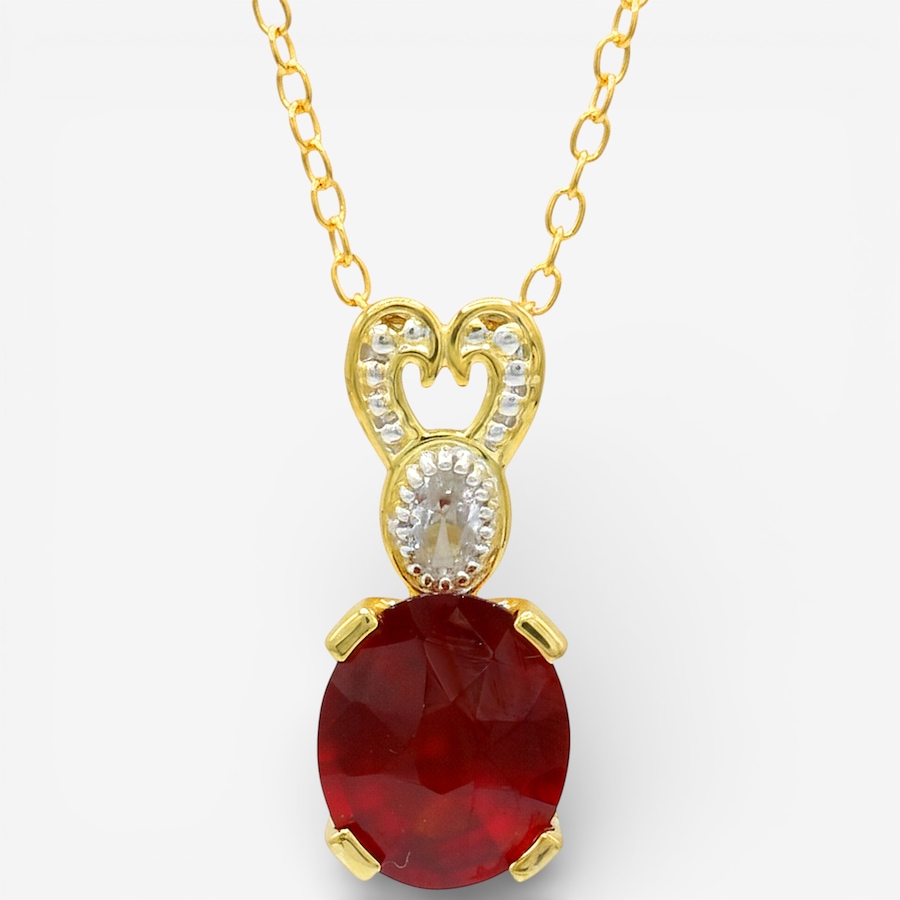 Image 748191.jpg, Product 748-191 / Price $399.99, Gems en Vogue Palladium Silver Hessonite Garnet and White Zircon Pendant from Gems En Vogue on TSC.ca's Jewellery department