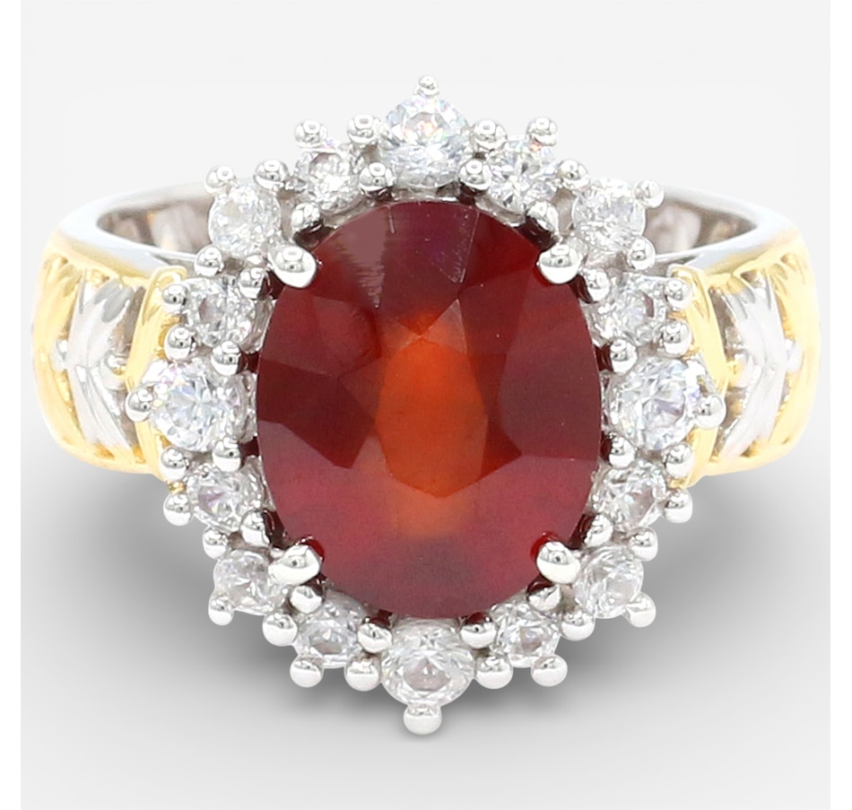 Image 748193.jpg, Product 748-193 / Price $329.99, Gems en Vogue Palladium Silver Hessonite Garnet and White Zircon Ring from Gems En Vogue on TSC.ca's Jewellery department