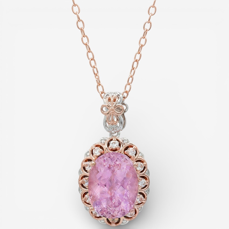Image 748217.jpg, Product 748-217 / Price $579.99, Gems en Vogue Palladium Silver Kunzite and White Zircon Pendant from Gems En Vogue on TSC.ca's Jewellery department