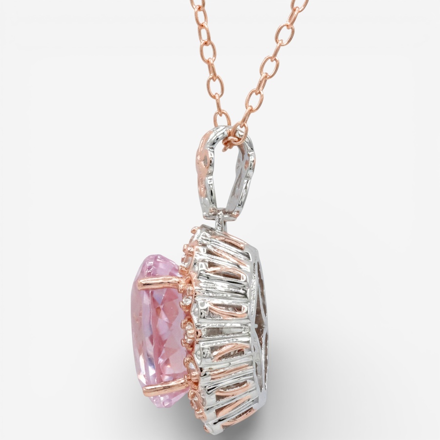 Image 748217_ALTMORE1.jpg, Product 748-217 / Price $579.99, Gems en Vogue Palladium Silver Kunzite and White Zircon Pendant from Gems En Vogue on TSC.ca's Jewellery department