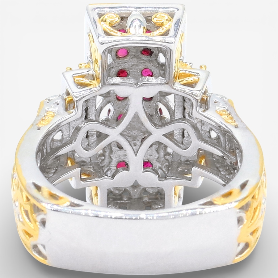 Image 748218_ALTMORE2.jpg, Product 748-218 / Price $339.99, Gems en Vogue Palladium Silver Ruby and White Zircon Ring from Gems En Vogue on TSC.ca's Jewellery department