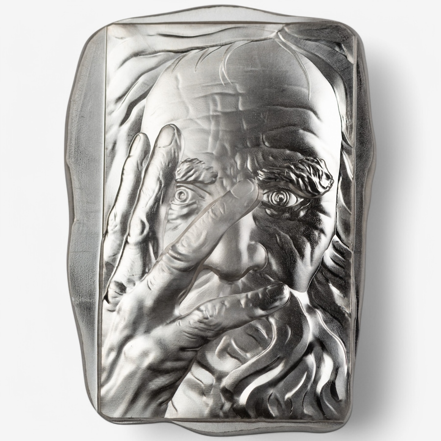 Image 748274_ALTMORE1.jpg, Product 748-274 / Price $1,578.00, 10-Ounce Fine Silver Art Bar Thinking Man, Argentia - Brilliant Finish from Argentia on TSC.ca's Coins department