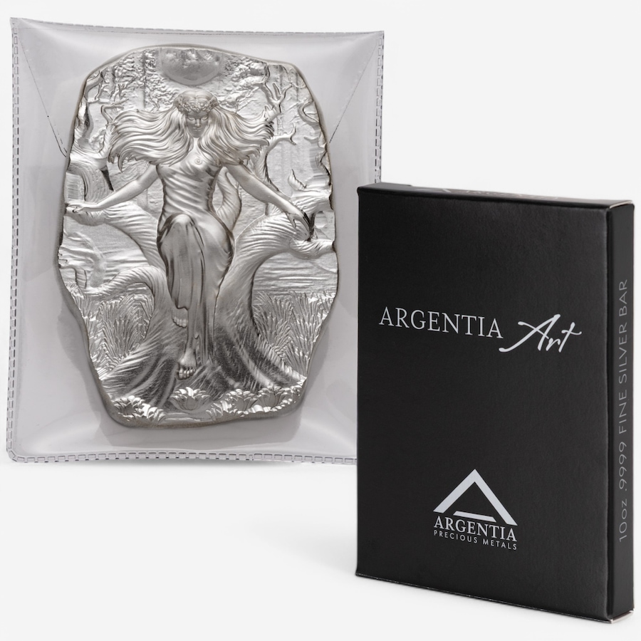 Image 748276.jpg, Product 748-276 / Price $1,578.00, 10-Ounce Fine Silver Goddess Mara Argentia Art Bar, Brilliant Finish from Argentia on TSC.ca's Coins department