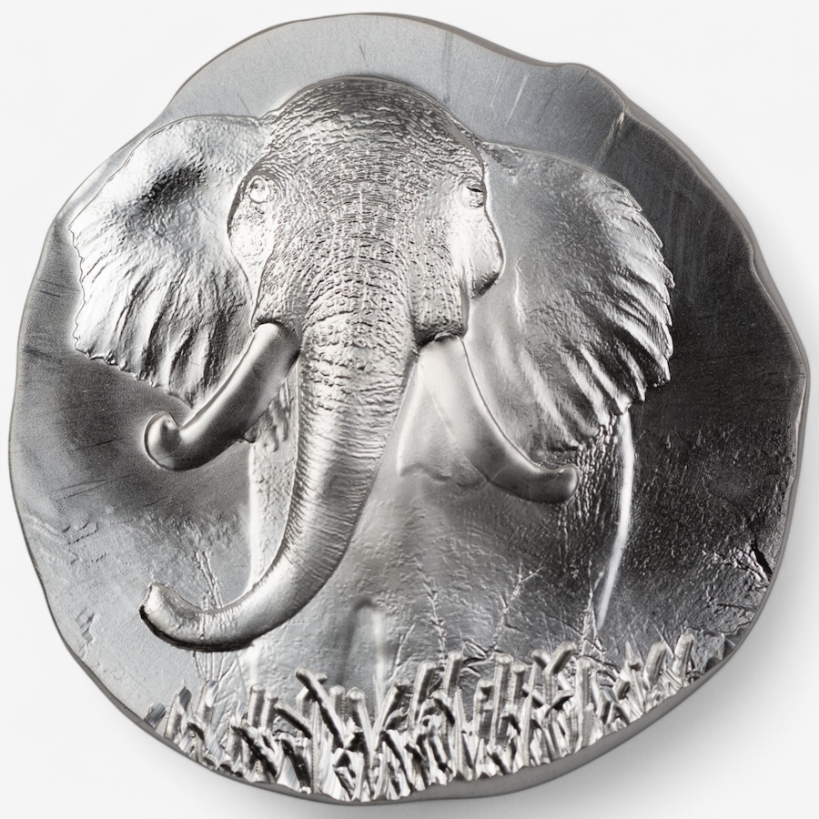 Image 748277_ALTMORE1.jpg, Product 748-277 / Price $1,578.00, 10-Ounce Fine Silver Elephant Argentia Art Round, Brilliant Finish from Argentia on TSC.ca's Coins department