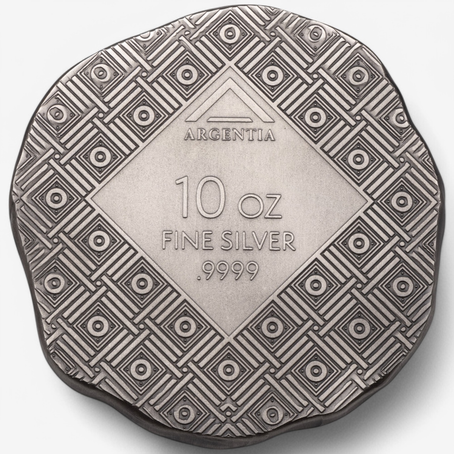 Image 748288_ALTMORE2.jpg, Product 748-288 / Price $1,588.00, 10-Ounce Fine Silver Elephant Argentia Art Round, Antique Finish from Argentia on TSC.ca's Coins department