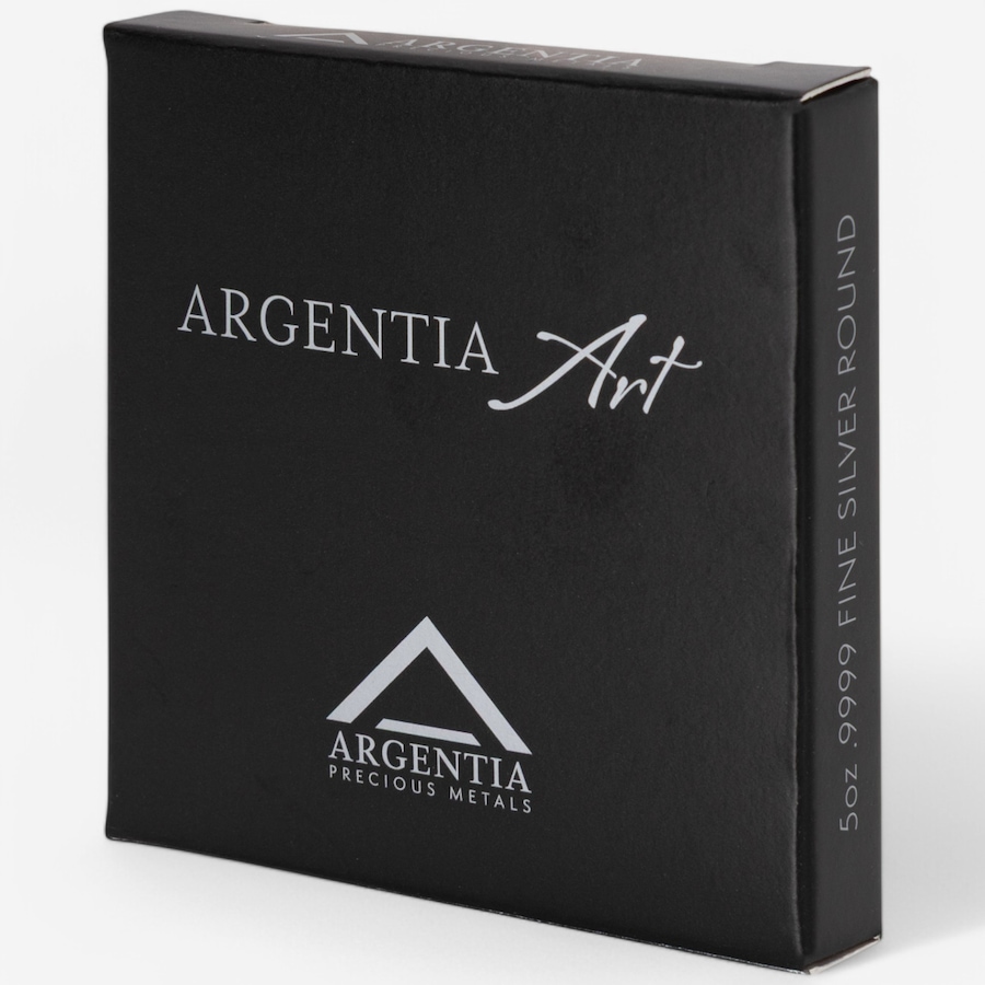 Image 748291_ALTMORE3.jpg, Product 748-291 / Price $798.00, Five-Ounce Fine Silver Alexander Argentia Art Round, Antique Finish from Argentia on TSC.ca's Coins department