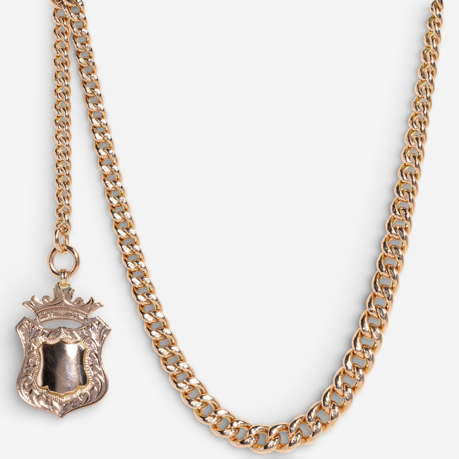 Image 748352.jpg, Product 748-352 / Price $6,995.00, Estate Originals 9K Rose Gold Pocket Watch Chain with Crest Attachment from Estate Originals on TSC.ca's Jewellery department