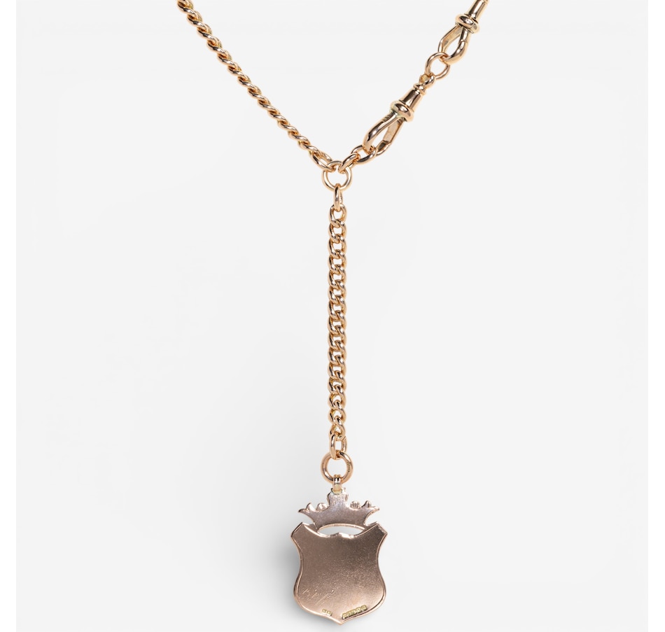 Image 748352_ALTMORE1.jpg, Product 748-352 / Price $6,995.00, Estate Originals 9K Rose Gold Pocket Watch Chain with Crest Attachment from Estate Originals on TSC.ca's Jewellery department