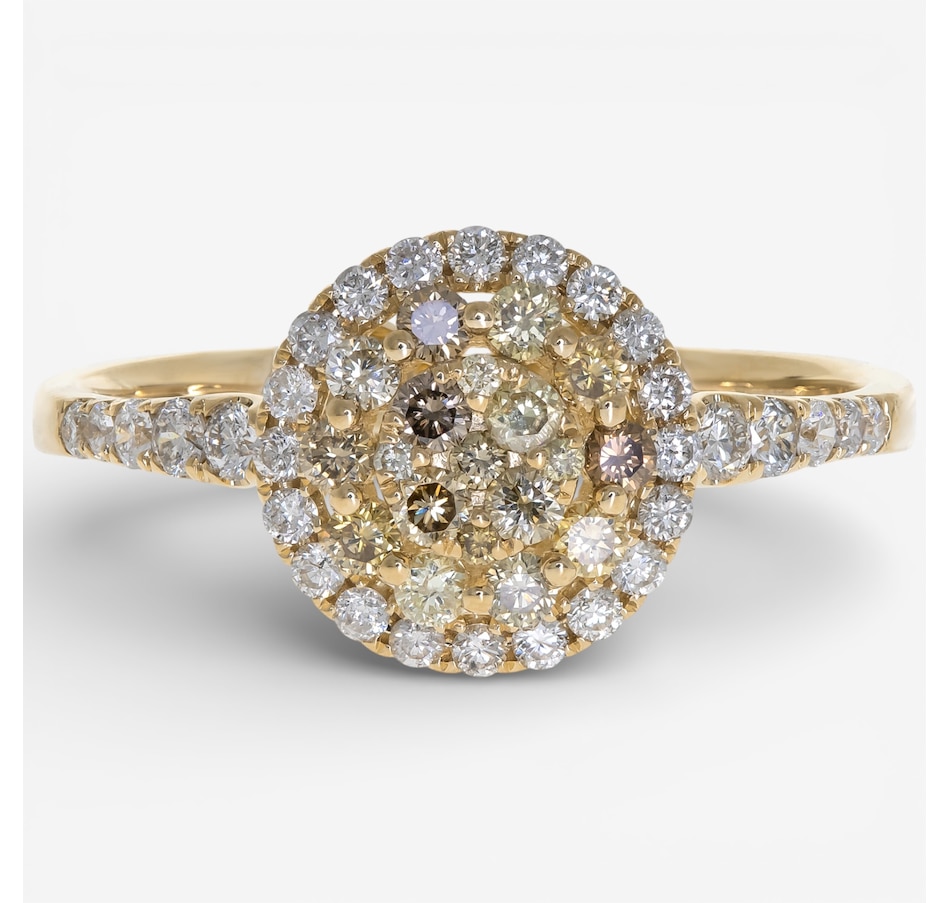 Image 748369.jpg, Product 748-369 / Price $2,399.99, 14K Yellow Gold Desert Diamond Halo Ring from The Vault on TSC.ca's Jewellery department