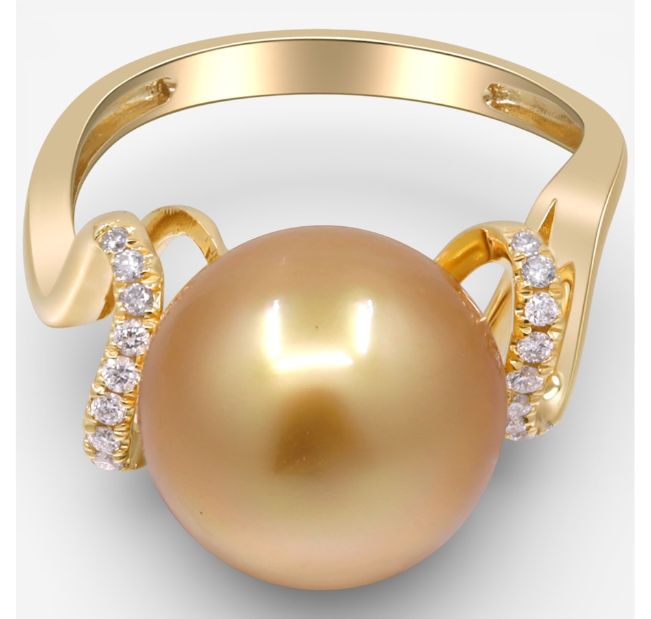 Image 748413.jpg, Product 748-413 / Price $2,199.99, Cirari 14K Yellow Gold South Sea Pearl and Diamond Ring from Cirari on TSC.ca's Jewellery department