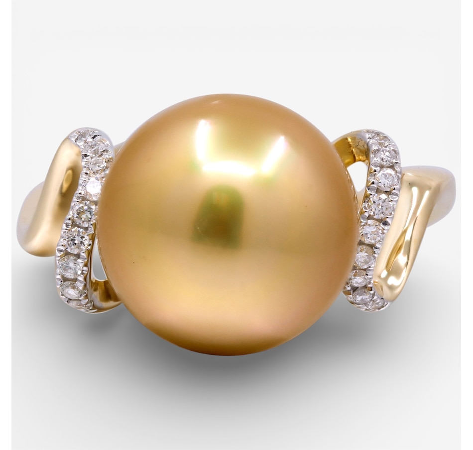 Image 748413_ALTMORE5.jpg, Product 748-413 / Price $2,199.99, Cirari 14K Yellow Gold South Sea Pearl and Diamond Ring from Cirari on TSC.ca's Jewellery department