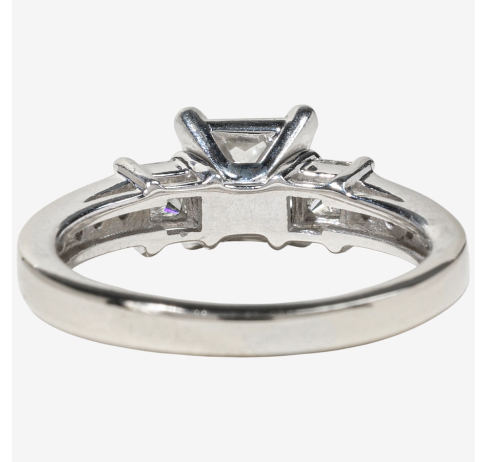 Image 748423_ALTMORE3.jpg, Product 748-423 / Price $7,995.00, Estate Originals Custom Made Platinum and 18K White Gold .91 Carat Princess Cut Diamond Ring with Princess Cut Shoulders and a Diamond Band from Estate Originals on TSC.ca's Jewellery department