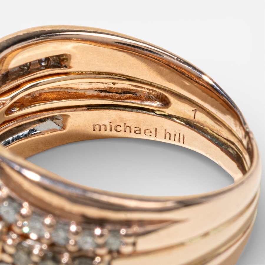 Image 748427_ALTMORE4.jpg, Product 748-427 / Price $3,595.00, Estate Originals 14K Rose Gold Champagne and White Diamond Ring and Matching Soldered 10K Rose Gold Diamond Wedding Bands from Estate Originals on TSC.ca's Jewellery department
