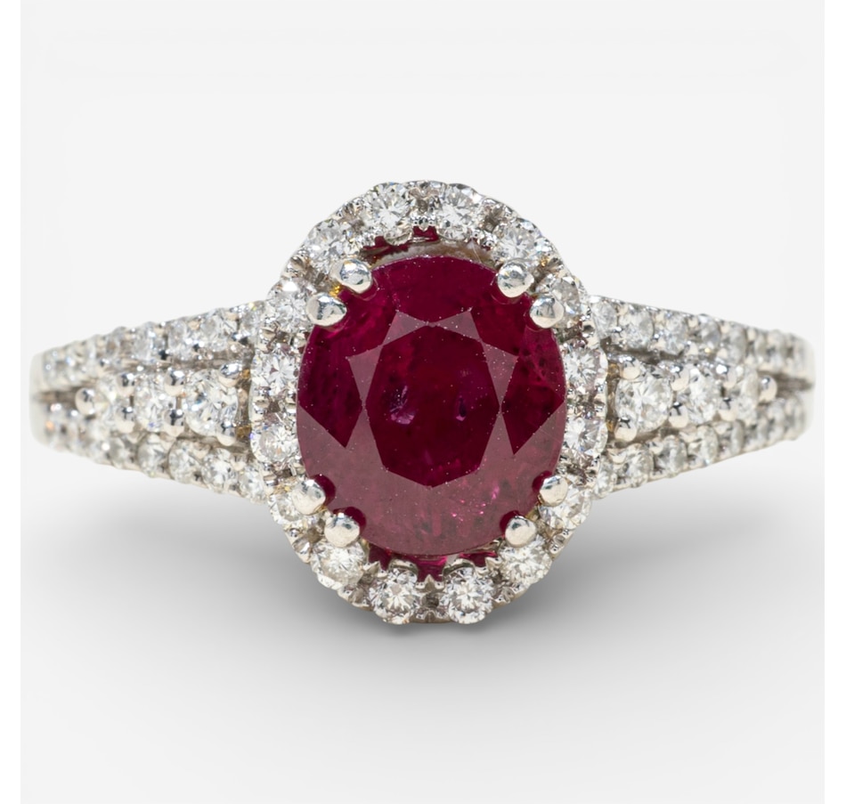 Image 748429.jpg, Product 748-429 / Price $5,495.00, Estate Originals 18K White Gold 2.12 Carat Ruby and Diamond Ring from Estate Originals on TSC.ca's Jewellery department