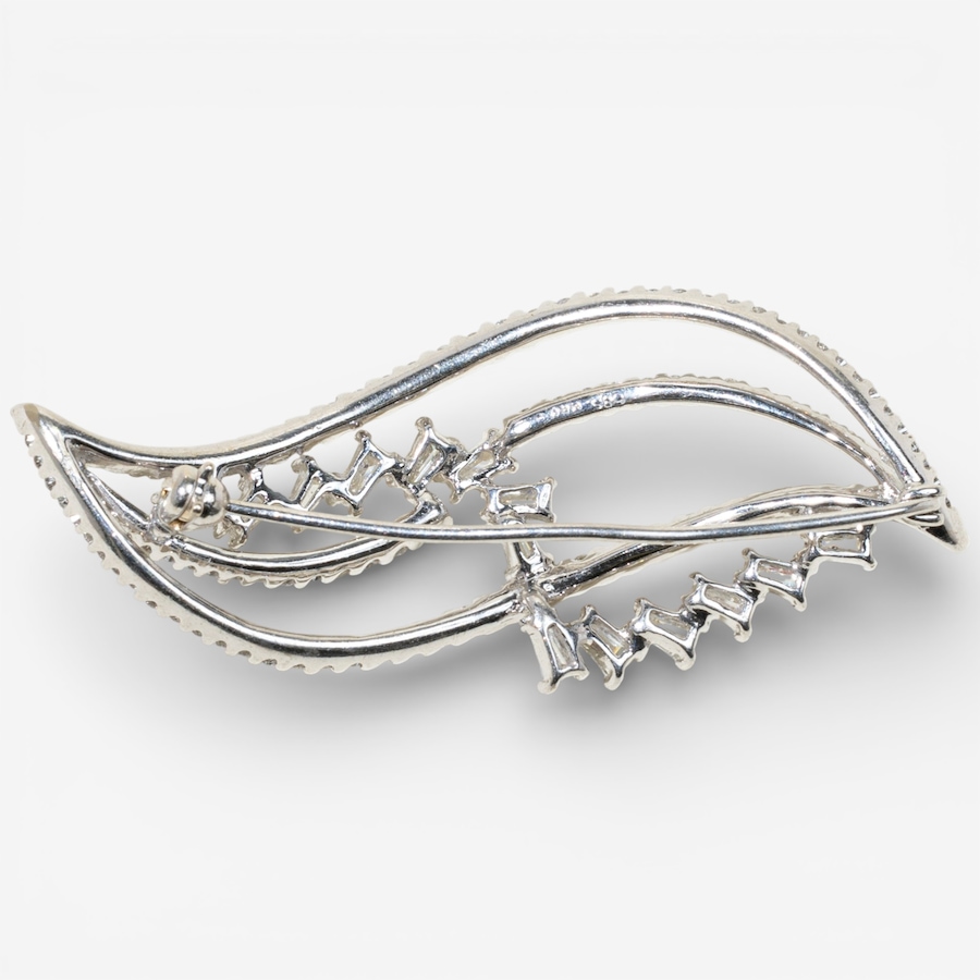 Image 748442_ALTMORE1.jpg, Product 748-442 / Price $4,895.00, Estate Originals 14K White Gold 2.29 Carat Diamond Swirl Brooch from Estate Originals on TSC.ca's Jewellery department