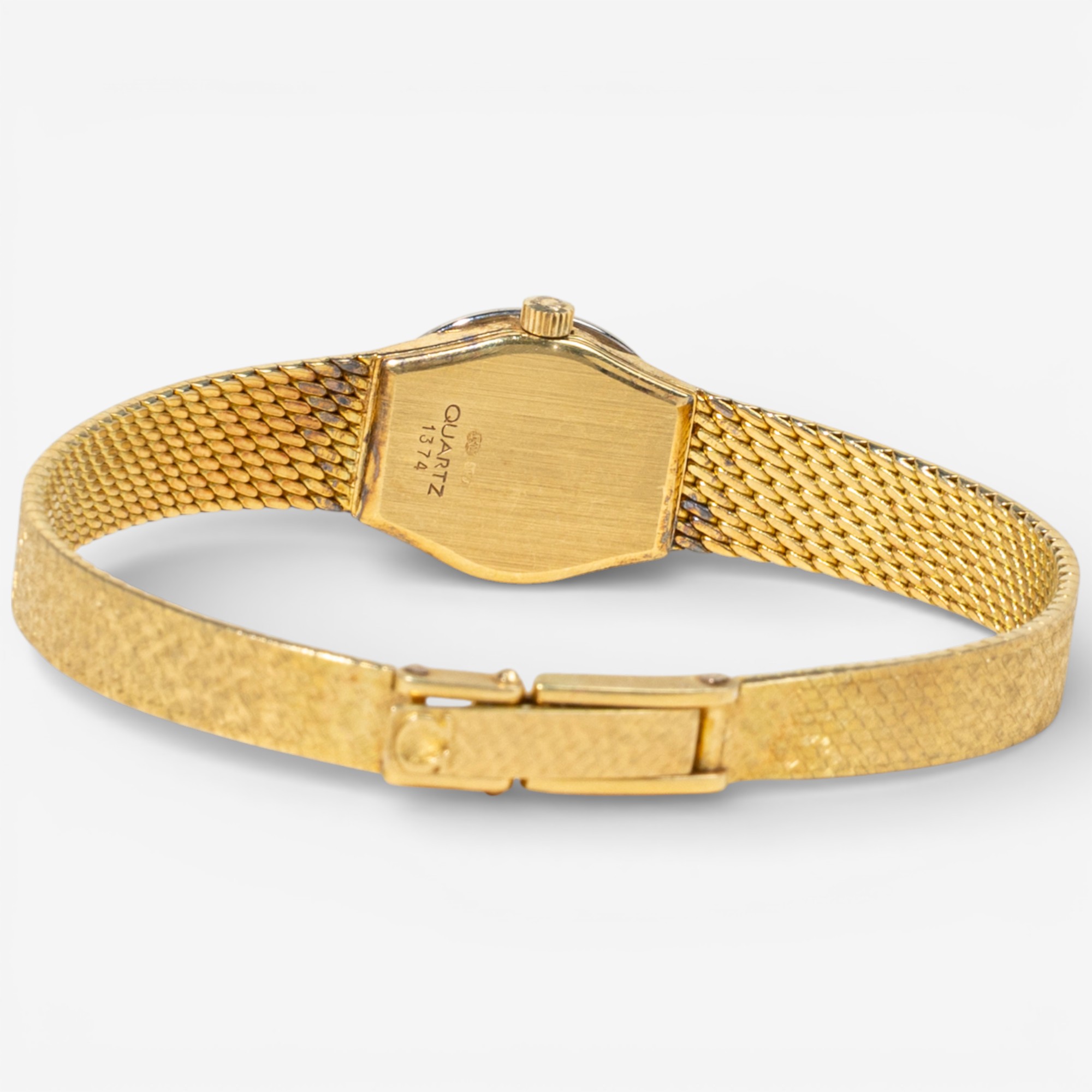 Estate Originals 18K Yellow Gold Diamond-Set Omega Swiss Made