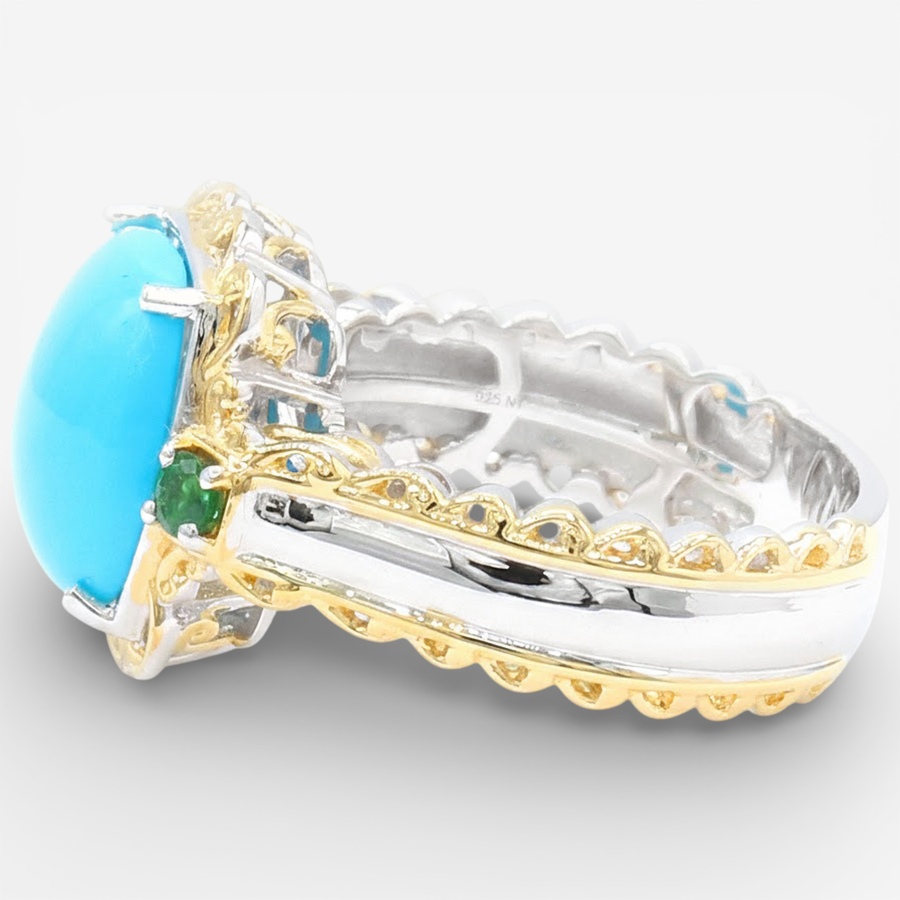 Image 748490_ALTMORE1.jpg, Product 748-490 / Price $649.99, Gems en Vogue Palladium Silver Sleeping Beauty Turquoise and Gemstone Ring from Gems En Vogue on TSC.ca's Jewellery department