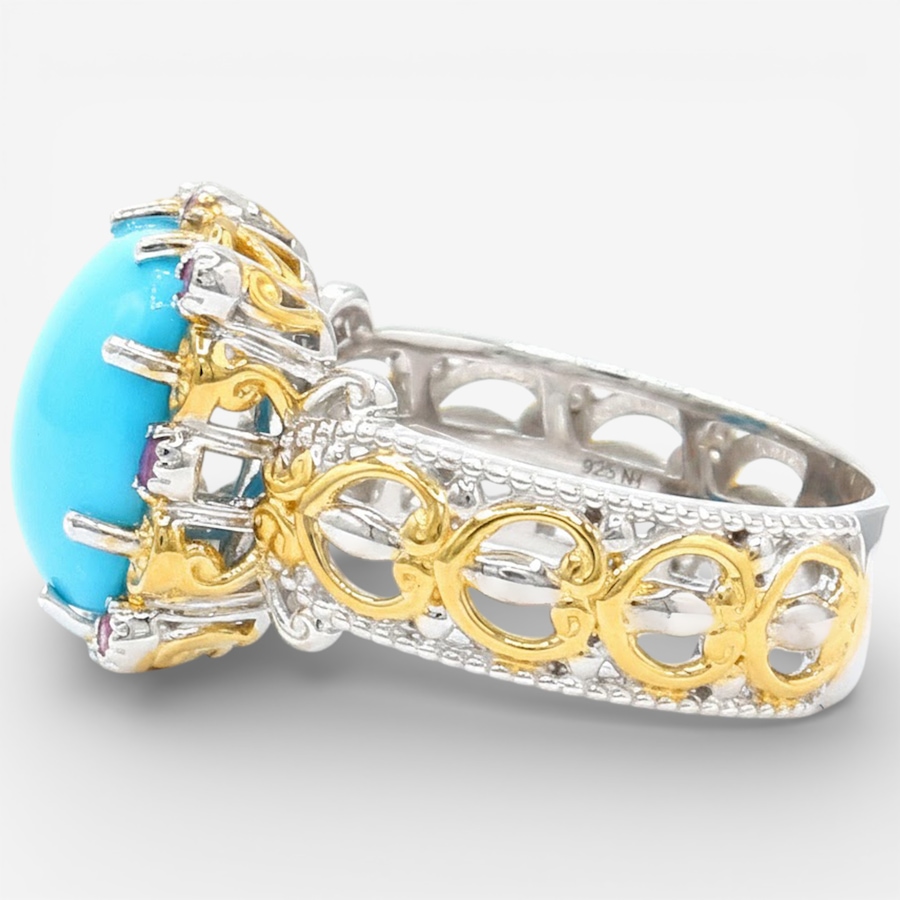 Image 748490_ALTMORE3.jpg, Product 748-490 / Price $649.99, Gems en Vogue Palladium Silver Sleeping Beauty Turquoise and Gemstone Ring from Gems En Vogue on TSC.ca's Jewellery department